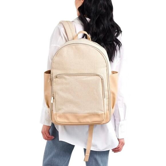 BEIS The travel Backpack in Beige Canvas main image 11